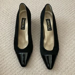 Van Eli Suede and Patent Leather Pumps
